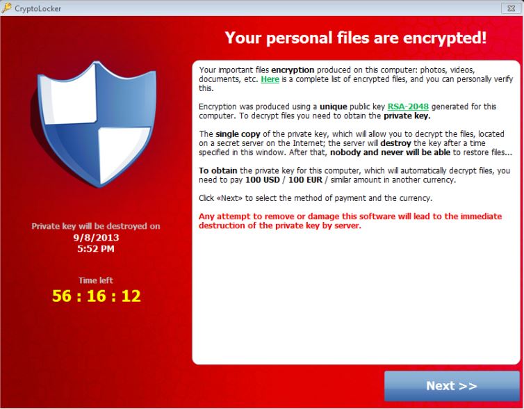 Remove CryptoLocker Virus